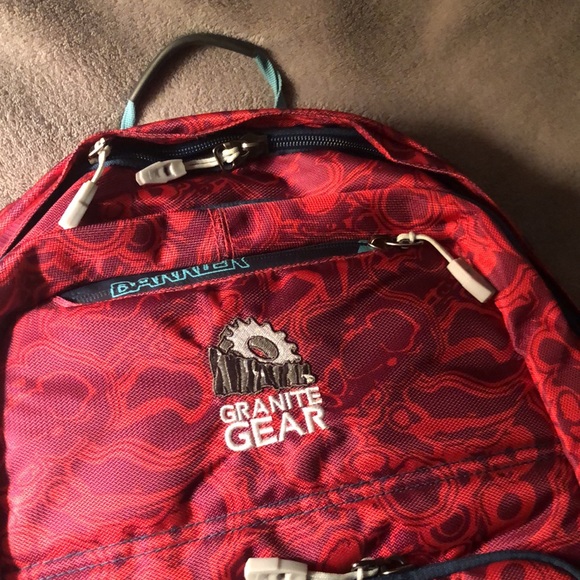 Red Granite Gear BACKPACK, 19” long, 12” wide, and 5” deep (~2” cinched) - Picture 2 of 16